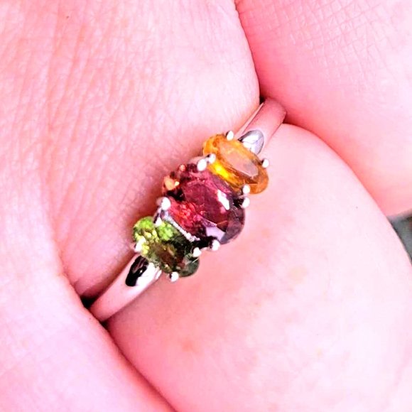 Nature Tourmalines Gemstone Windwill  925 Jewelry 4pcs Set - Picture 5 of 10